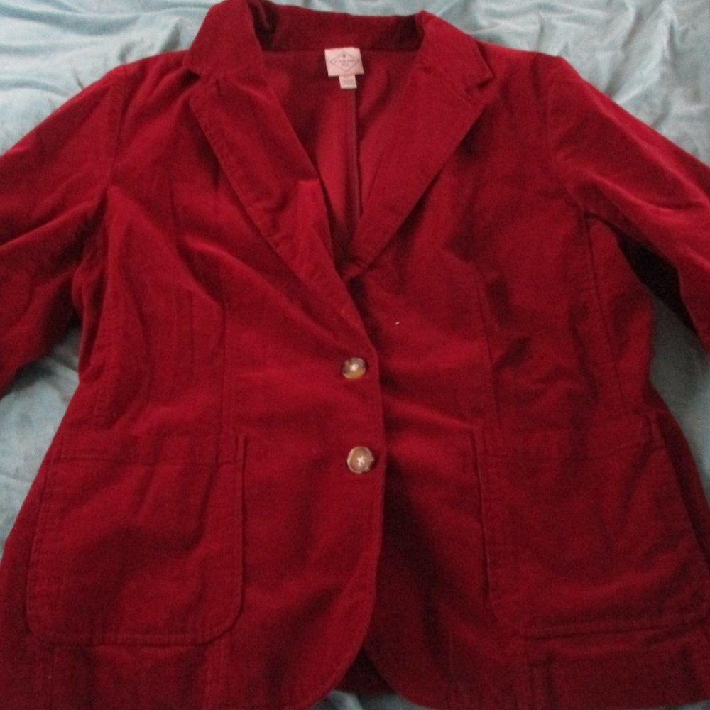 St John's Bay Burnt Red Corduroy Blazer XXL